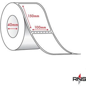 تصویر لیبل کاغذی سایز 100*150 میلی متر تعداد 400 عددی LABEL 100*150