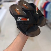 تصویر دمپایی مردانه پوما مدل 1205 برزنتی رنگ مشکی 