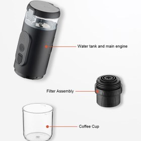 تصویر اسپرسوساز شارژری و قابل حمل شیائومی مدل CF-1801BGC Xiaomi CF-1801BGC Portable Mini Espresso maker