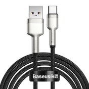 تصویر کابل تبدیل USB به USB-C باسئوس مدل Metal Data cable 66W طول 2 متر 