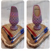 تصویر جاقلمی سفالی نقطه‌کوبی مدل پایه‌دار 1010 - قابل سفارش در تمامی رنگ ها 