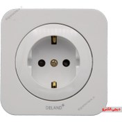 تصویر کلید پریز برق ارت دلند الکتریک مدل آدا 