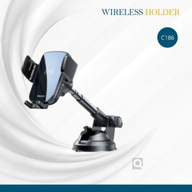 تصویر پایه نگهدارنده و شارژر بی سیم یسیدو مدل C186 YESIDO C186 Wireless Holder 15W