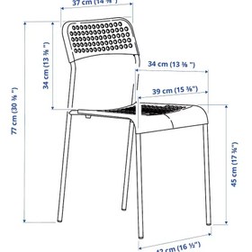 تصویر میز و صندلی 4 نفره مشکی 110x67 سانتی متری ایکیا مدل IKEA SANDSBERG / ADDE ا IKEA SANDSBERG / ADDE table and 4 chairs black 110x67 cm IKEA SANDSBERG / ADDE table and 4 chairs black 110x67 cm