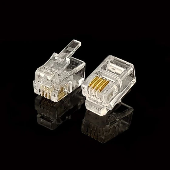 خرید و قیمت سر سوکت نری 4 پین گوشی تلفن (باریک) RJ11 | ترب