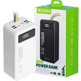 تصویر پاوربانک PC053S 60000mAh سفید BAVIN 