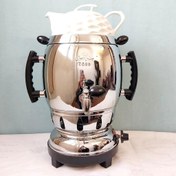 تصویر سماور گازی ۶ لیتری سه کاره با قوری چینی 