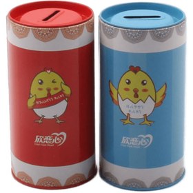 تصویر قلک فلزی طرح جوجه 