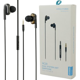 تصویر هندزفری هایوندای Dual System Unit Earphone HC20 Dual System Unit Earphone HC20