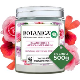 تصویر ایرویک شمع معطر با رایحه گل رز ایسلندی و ژرانیوم آفریقایی 90ساعته (Air Wick Botanica) 