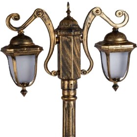 تصویر چراغ دوشعله حیاطی مدل لاله - Two-flame yard lamp Lale 