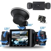 تصویر دوربین ثبت وقایع ۴ لنز مانیتور دار Wi-Fi 