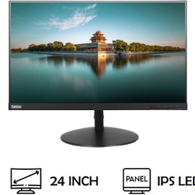 تصویر مانیتور فرم لس 24 اینچ استوک لنوو "lenovo t24i FHD IPS 24 lenovo stock monitor model t24i