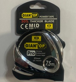 تصویر متر فلزی کمری ۷/۵ متری جیان تاب مدل 7HG44X Giantop metal tape measure model 7HG44X