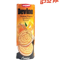 تصویر بیسکوییت پرتقالی کرم دار لیوانی 185 گرم سیمرغ 