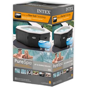 تصویر جکوزی بادی 6 ضلعی مشکی اینتکس intex 28454