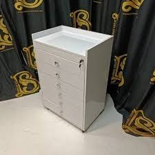 تصویر ترولی ام دی اف شش کشو با قفل مرکزی 