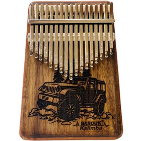 تصویر کالیمبا دست ساز باروک طرح ماشین افرود چوب گردو 