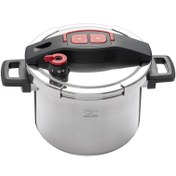 تصویر زودپز پارس استیل مدل کلیپسور ظرفیت ۶ لیتر با بدنه استیل ضد زنگ 