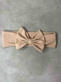 تصویر هدبند پاپیونی - کرمی 