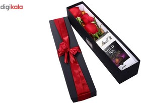 تصویر جعبه هدیه گل طبیعی میتا مدل رز قرمز و شکلات ا Mita Red Rose And Chocolate Flower Gift Box Mita Red Rose And Chocolate Flower Gift Box