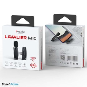 تصویر میکروفون یقه‌ایی بیسیم یسیدو مدل Yesido KR11 Yesido Lavalier Mic KR11