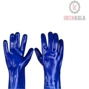 تصویر دستکش ضد حلال پوشا (کوتاه-آبی) ا Anti-acid-gloves-pusha Anti-acid-gloves-pusha
