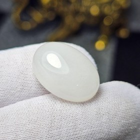 تصویر نگین سنگ جید سفید معدنی کد : 35231 