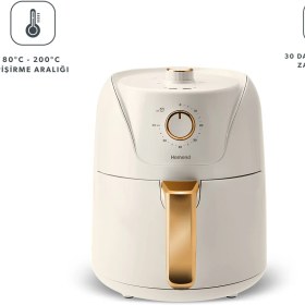 تصویر سرخکن بدون روغن Homend ترکیه مدل Airfryday 2504H سفید طلایی Homend Airfryday 2504H, 4,3 Litre Airfryer Krem