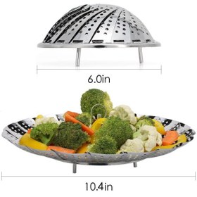 تصویر سبد بخار پز استیل چند کاره ا سبد بخار پز استیل چند منظوره سبد بخار پز استیل چند منظوره