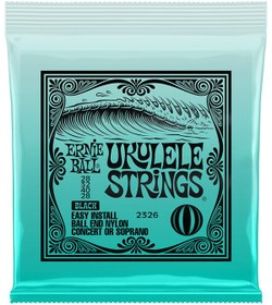 تصویر Ernie Ball Concert/Soprano Nylon Ball End Ukulele Strings-Black - 2326 