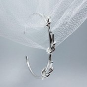 تصویر بنگل گره ای استیل نقره ای | بدلیجات شاینورا 