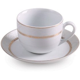 تصویر سرویس چینی زرین 6 نفره چای خوری هدیه طلایی (12 پارچه) ا Zarin Iran ItaliaF Gift Gold 12 Pieces Porcelain Tea Set Zarin Iran ItaliaF Gift Gold 12 Pieces Porcelain Tea Set