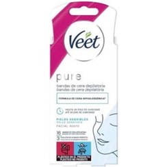 تصویر چسب موبر صورت ویت Veet Pure Sensitive Skin مناسب پوست حساس 