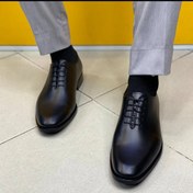 تصویر کفش چرم اکسفورد مردانه سایز ۴۰ تا ۴۴ رنگ مشکی و عسلی 