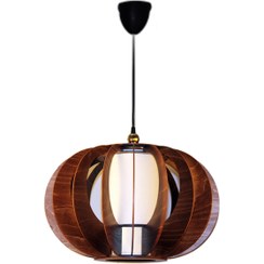 تصویر چراغ آویز چوبی طرح قفس مسینا Z3 pendant lamp Z3