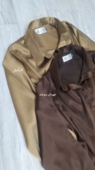 تصویر شومیز ساتن - قهوه‌ای سوخته / ۱ / ۷۰ 