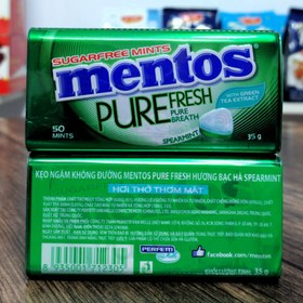 تصویر قرص خوشبوکننده دهان نعناء منتوس Mentos Pure Fresh 