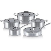 تصویر سرویس قابلمه ۱۰ پارچه استیل ام جی اس کد ۳۱۱۰ 