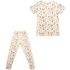 تصویر ست دخترانه تیشرت و شلوار رز مدل مادر Roz