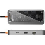 تصویر هاب تایپ سی 8 پورت شفاف کوتتسی 16016 