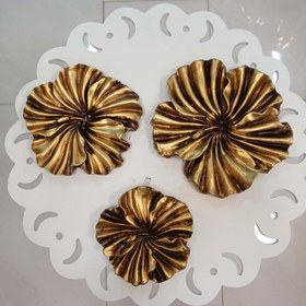 تصویر گل دیوارکوب مجموعه 3 عددی 