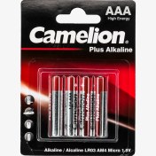 تصویر باتری نیم قلمی آلکالاین پلاس camelion بسته 4 تایی 