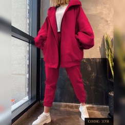 تصویر ست سویشرت و شلوار جاگر مشکی و طوسی 