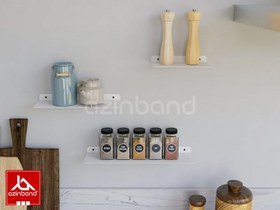 تصویر شلف فلزی دیواری سفید کد 65 ساخته شده با فلز