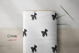 تصویر پارچه طرح پاپیون مشکی | کد C12 