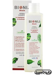 تصویر شامپو گیاهی بیونیج مدل Miracle مخصوص موهای رنگ شده و کراتینه حجم ۲۵۰ میلی لیتر 