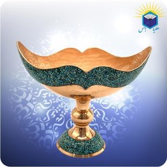 تصویر کشکول مس و فیروزه کوب 24 سانت آقاجانی 