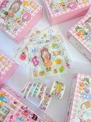 تصویر ‌پک استیکر و چسب‌واشی طرح دختر 