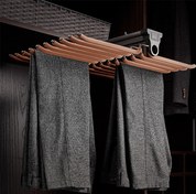 تصویر رک جای شلوار سقفی فرنچ استایل دو طرفه رنگ طوسی نارنجی فانتونی کد J922 